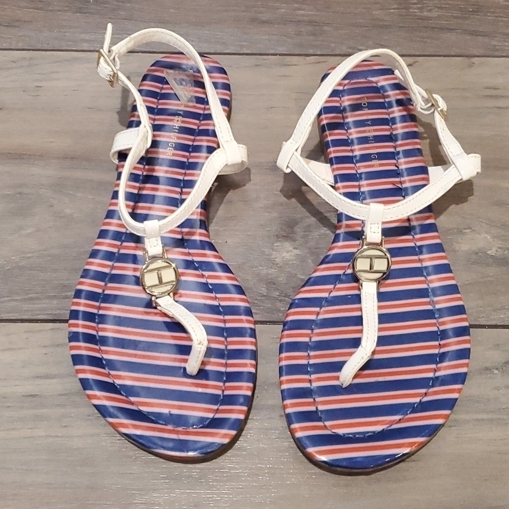 Tommy Hilfiger Women Ankle Strap Sandals shoes sz 8.5 - Picture 3 of 10